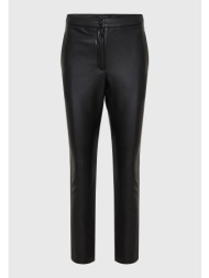 slim fit chino παντελόνι από οικολογικό δέρμα (pu)