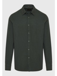 yarn dyed πουκάμισο με micro-checked pattern