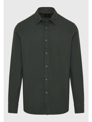 yarn dyed πουκάμισο με micro-checked pattern