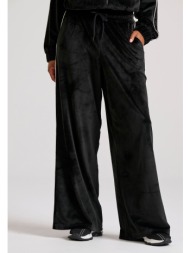 wide leg fit βελουτέ παντελόνι φόρμας