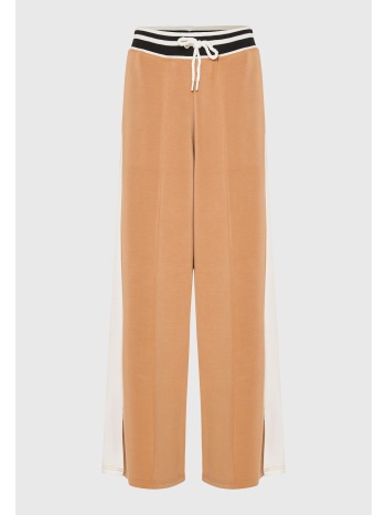 wide leg fit παντελόνι φόρμας με ρίγα στο πλάι