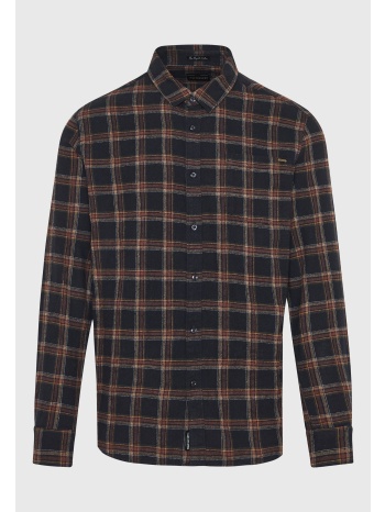 flannel καρό πουκάμισο με τσέπη στο στήθος