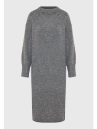 relaxed fit μίντι πλεκτό φόρεμα με πλαϊνά σκισίματα