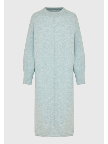 relaxed fit μίντι πλεκτό φόρεμα με πλαϊνά σκισίματα