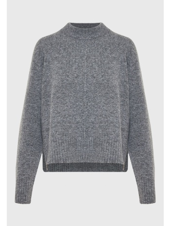 relaxed fit πλεκτή μπλούζα με στρογγυλή λαιμόκοψη