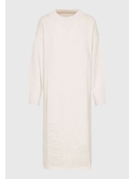 relaxed fit μίντι πλεκτό φόρεμα με πλαϊνά σκισίματα