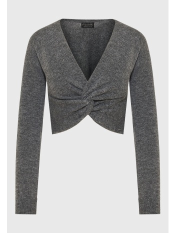 πλεκτή μπλούζα με μπροστινό κόμπο