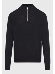 half-zip πλεκτή μπλούζα ...