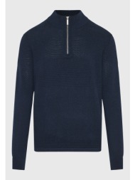 half-zip πλεκτή μπλούζα ...