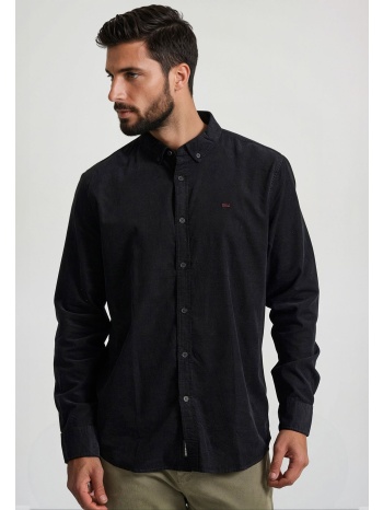 κοτλέ πουκάμισο με κεντημένο logo