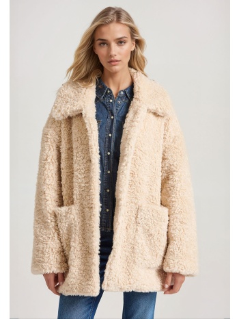 loose fit faux fur jacket