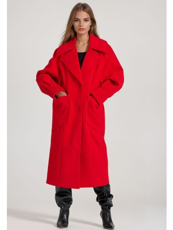 γυναικείο παλτό σε βελουτέ ύφασμα
