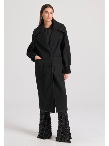 γυναικείο παλτό σε βελουτέ ύφασμα