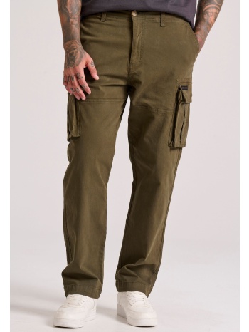 loose fit cargo παντελόνι σε ζακάρ ύφανση