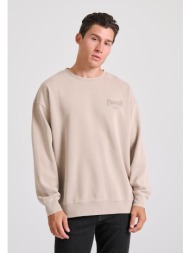 oversized garment dyed φούτερ με τύπωμα στην πλάτη