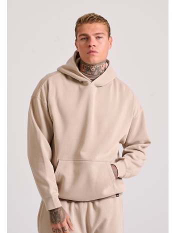 oversized garment dyed φούτερ με κουκούλα