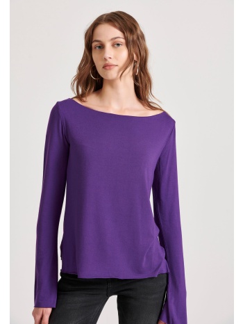 μακρυμάνικη μπλούζα με raw edges