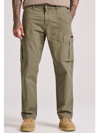 loose fit cargo παντελόνι σε micro ζακάρ ύφανση (dobby)