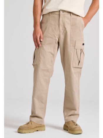 loose fit cargo παντελόνι σε micro ζακάρ ύφανση (dobby)