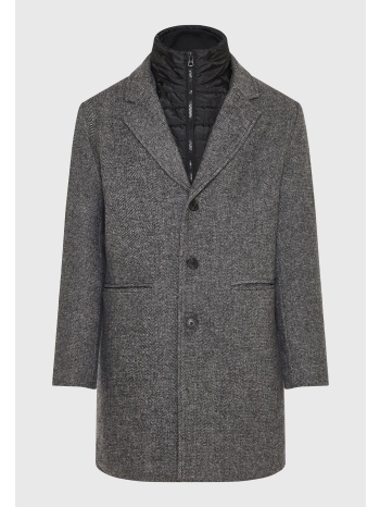 ανδρικό wool blend παλτό με εσωτερική επένδυση