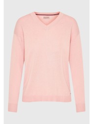 v-neck πλεκτή μπλούζα με ...