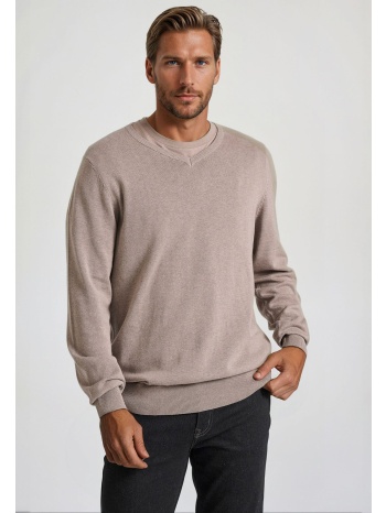 ανδρικό πουλόβερ με v λαιμόκοψη - the essentials