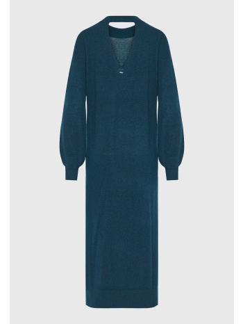 maxi πλεκτό φόρεμα από μαλλί και κασμίρ