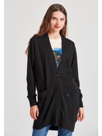 loose fit cashmere blend πλεκτή ζακέτα