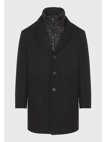 ανδρικό wool blend παλτό με εσωτερική επένδυση