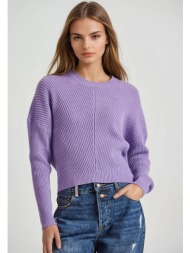 cropped πλεκτή μπλούζα ...