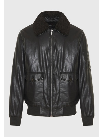 bomber jacket από οικολογικό δέρμα (pu)