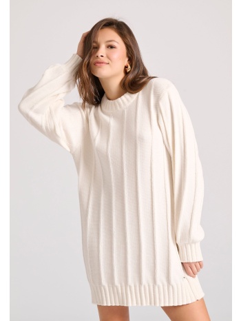 μίνι σενίλ φόρεμα με σχέδιο στην πλέξη