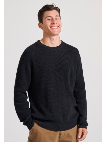 loose fit casual πλεκτή μπλούζα με ανάγλυφη υφή