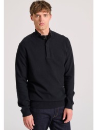 half-zip πλεκτή μπλούζα ...