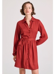 σεμιζιέ μίνι φόρεμα με μπροστινό κόμπο