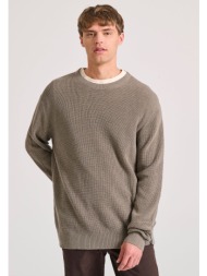 loose fit casual πλεκτή μπλούζα με ανάγλυφη υφή