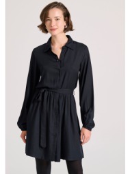 σεμιζιέ μίνι φόρεμα με μπροστινό κόμπο