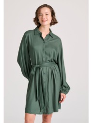 σεμιζιέ μίνι φόρεμα με μπροστινό κόμπο