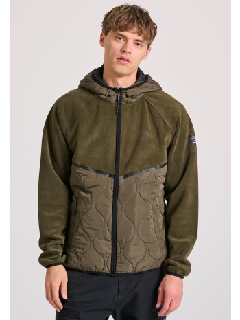 oversized fleece ζακέτα φούτερ με κουκούλα