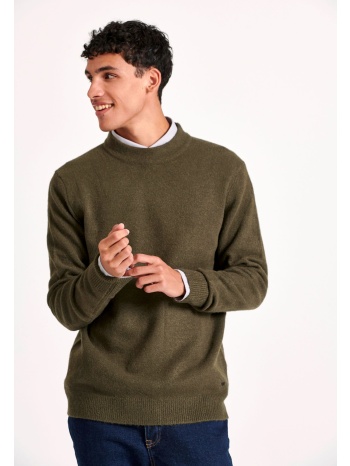 ανδρικό πουλόβερ με στρογγυλή λαιμόκοψη