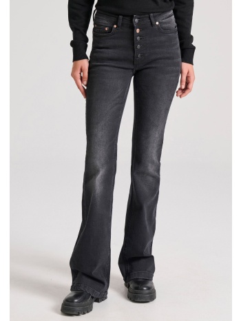 flare fit τζιν παντελόνι με washed effects
