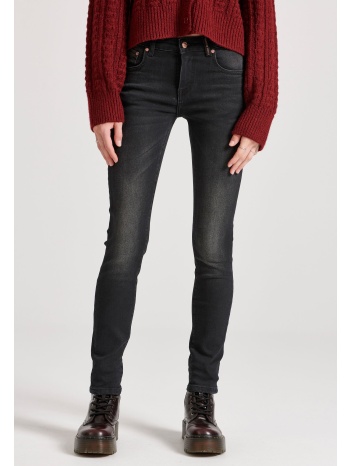 skinny fit ψηλόμεσο τζιν παντελόνι