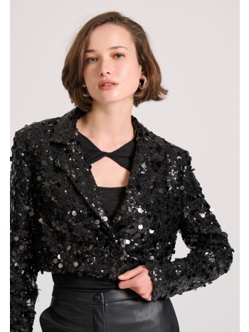 cropped blazer σακάκι με παγιέτες