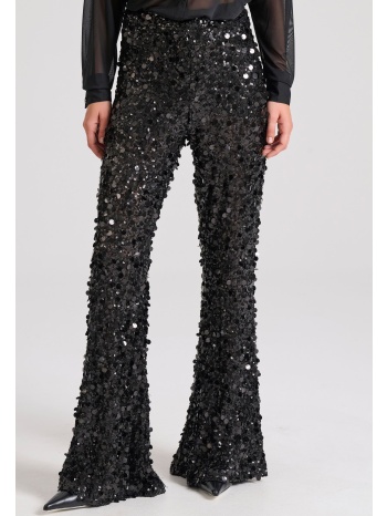 wide leg παντελόνι με παγιέτες