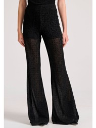 flare fit παντελόνι σε βελουτέ ύφασμα με pattern