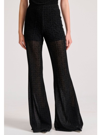 flare fit παντελόνι σε βελουτέ ύφασμα με pattern