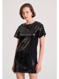 μίνι φόρεμα με παγιέτες και άνοιγμα στην πλάτη