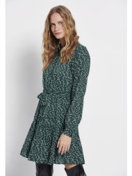 εμπριμέ μίνι φόρεμα από βισκόζη