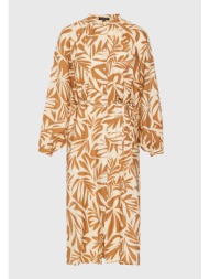 oversized εμπριμέ μίντι φόρεμα από βισκόζη