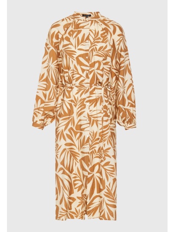 oversized εμπριμέ μίντι φόρεμα από βισκόζη